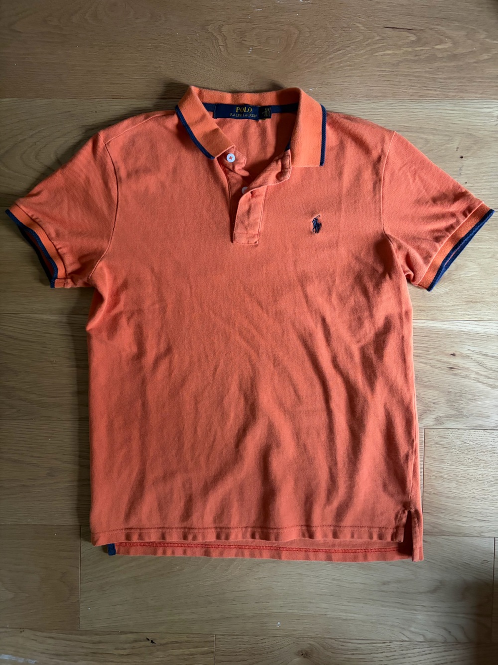 Polo by Ralph Lauren Orange Polo with Navy Trim